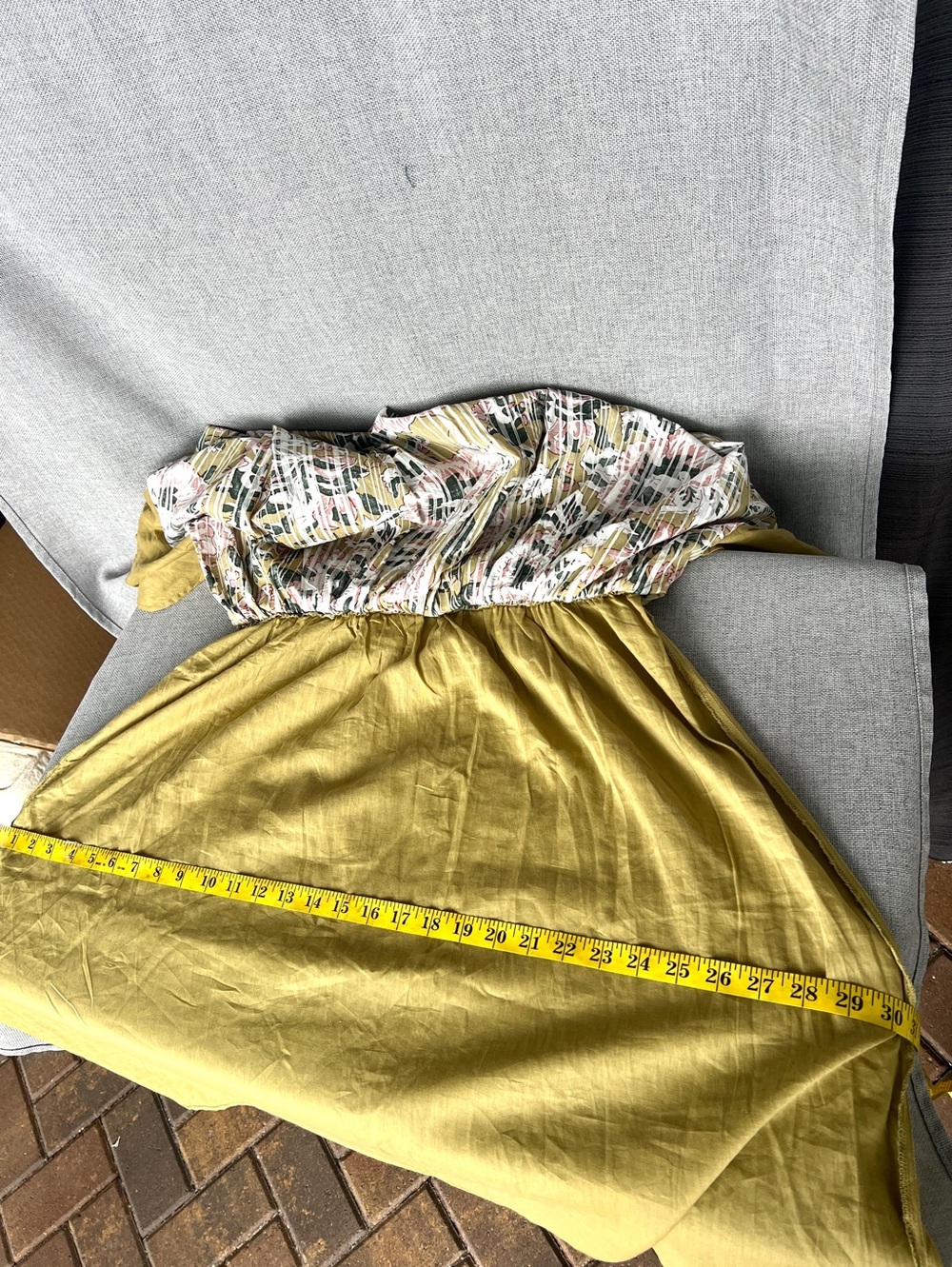 Caroline Constas Midi floral sundress olive dark green pink white size L - Picture 14 of 15